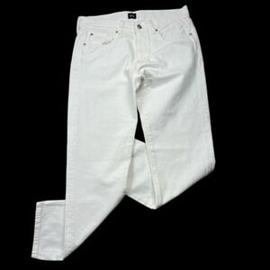 Edwin Jeans Womens White Straight Leg Cotton Denim Zip Fly Classic Pants Sample